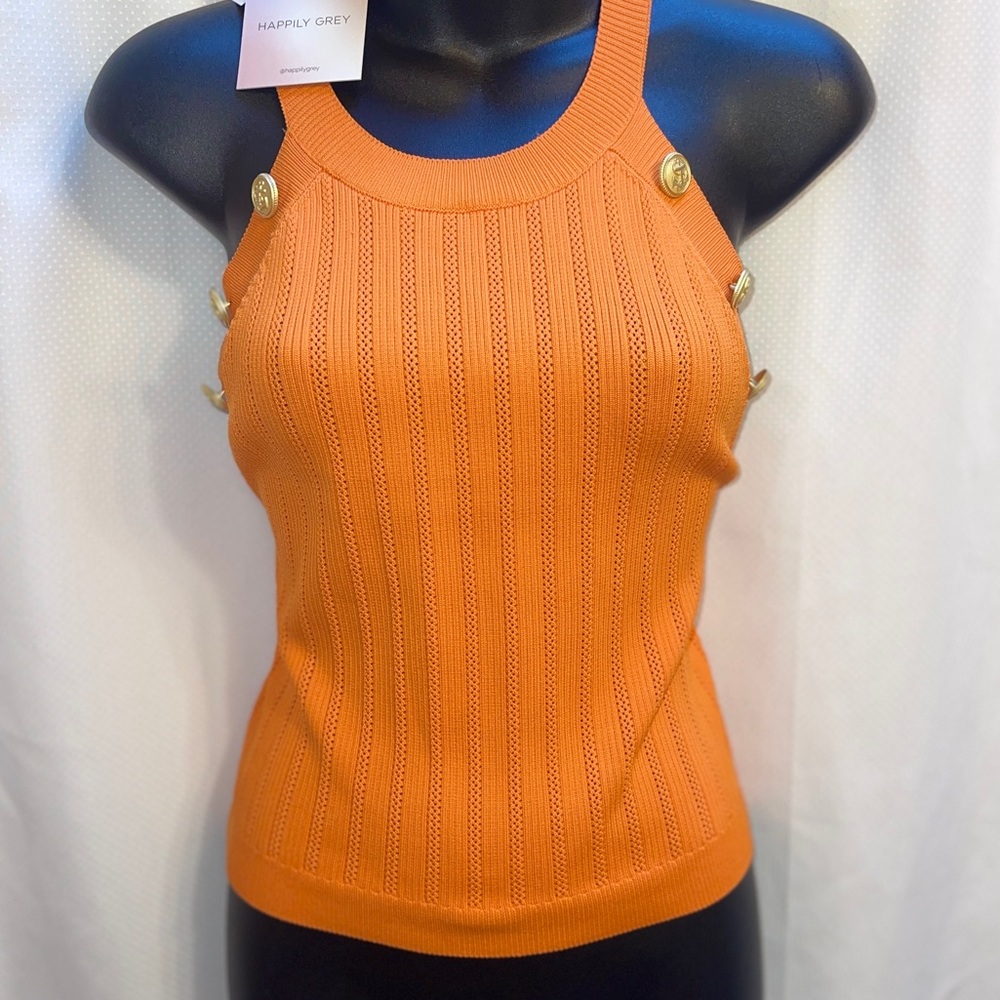 Orange halter/tank NWT